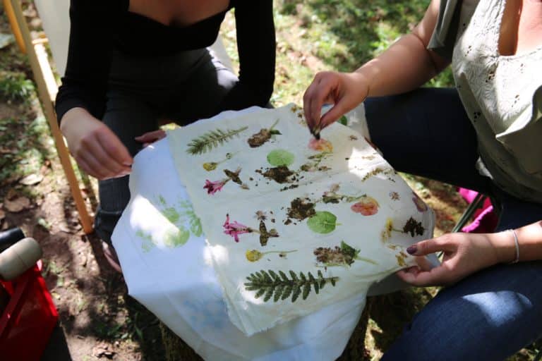 atelier impression vegetale au domaine de flottin