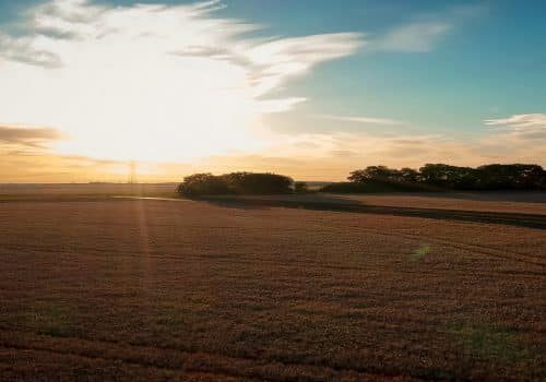 coucher de soleil sur la plaine de Beauce